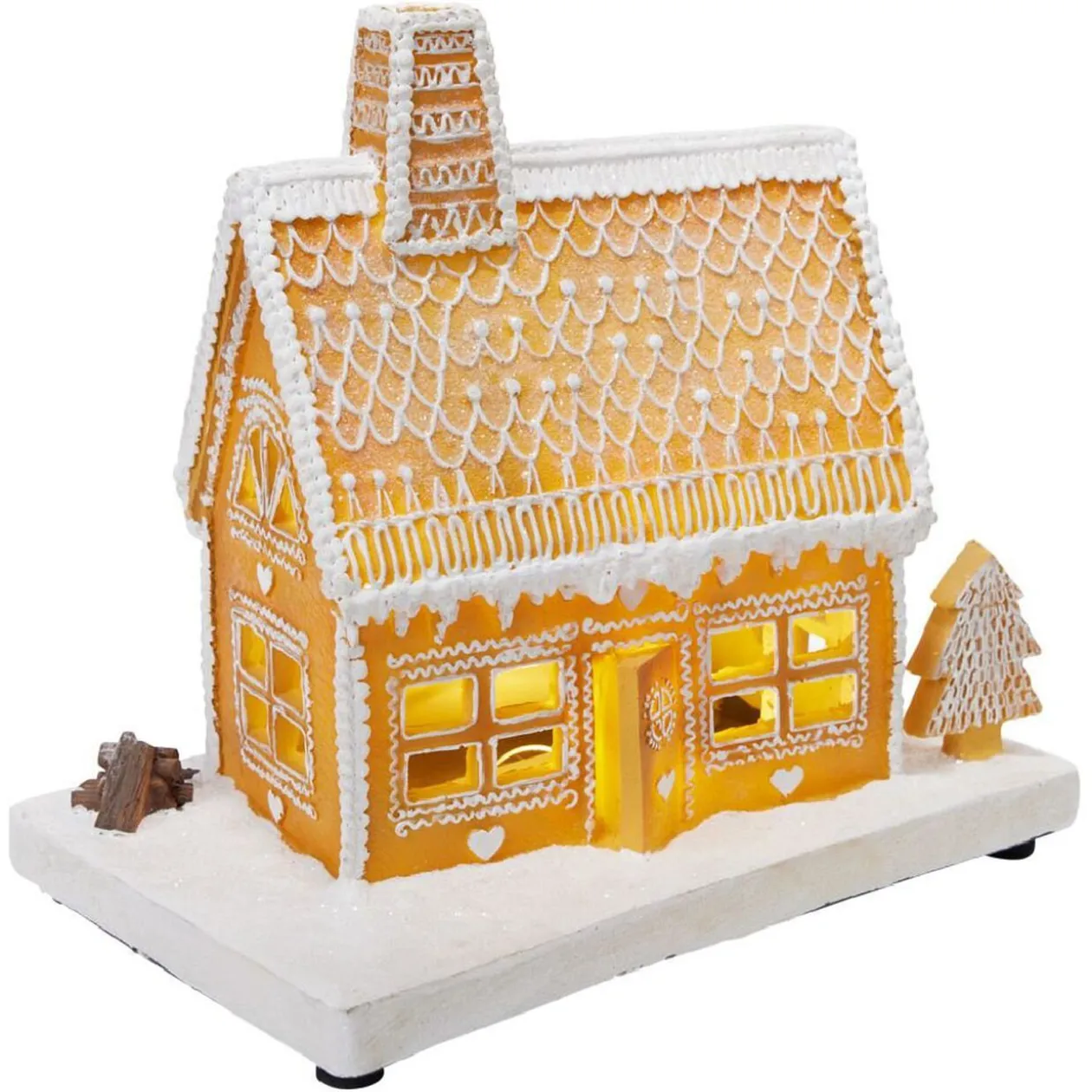 Maison lumineuse de Noël déco pain d'épice H26cm