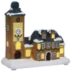 Maison lumineuse de Noël nordique bleu H15,3cm