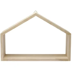 Maison vide en bois clair à décorer, L51 cm