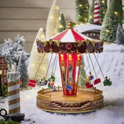 Manège animé lumineux et musical rouge