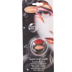 Maquillage fard à l'eau rouge