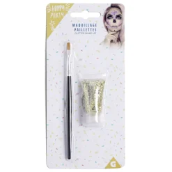 Maquillage paillettes avec pinceau - 4 coloris