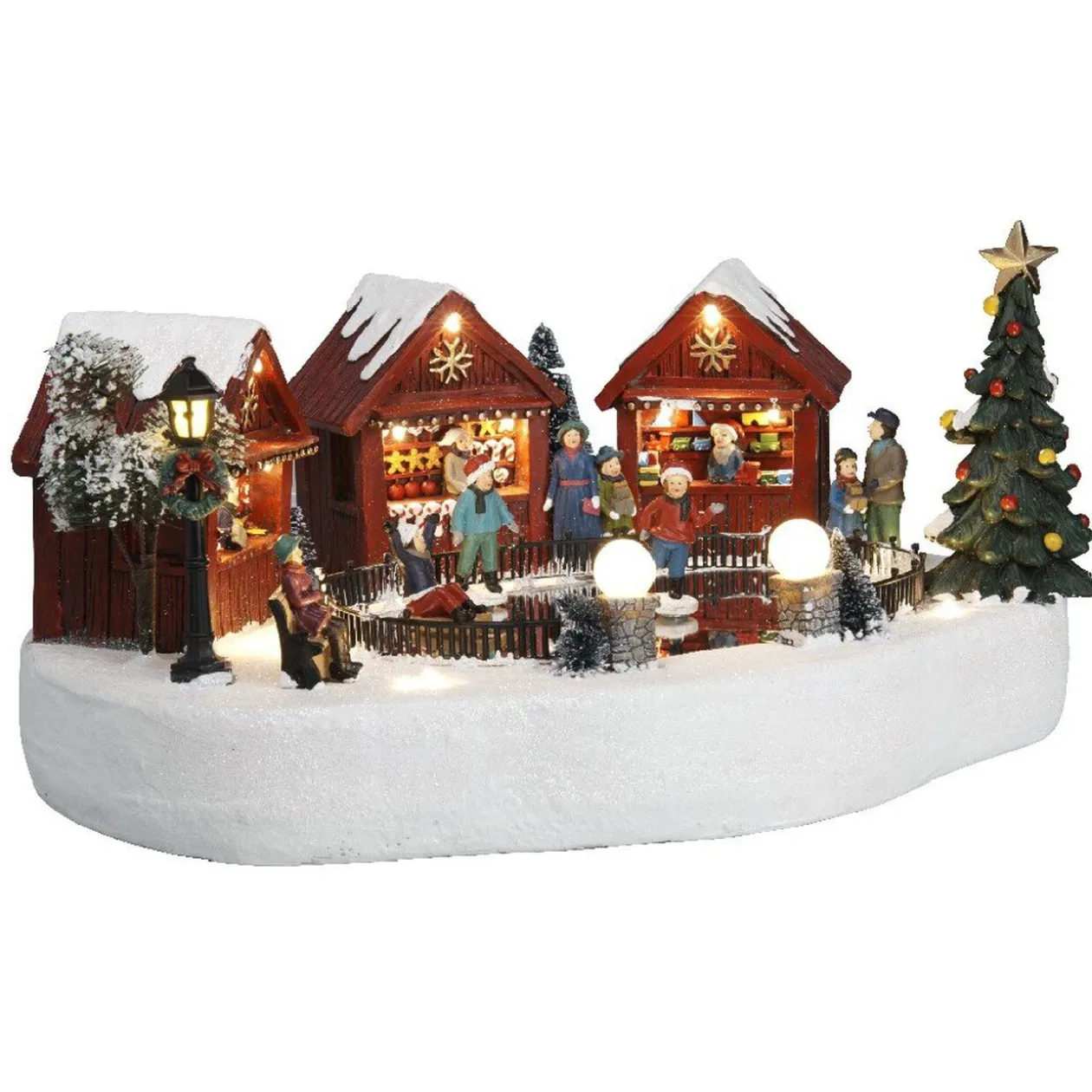 Marché de Noël lumineux et musical