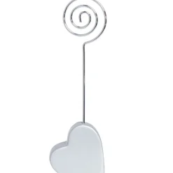 Marque place coeur argenté