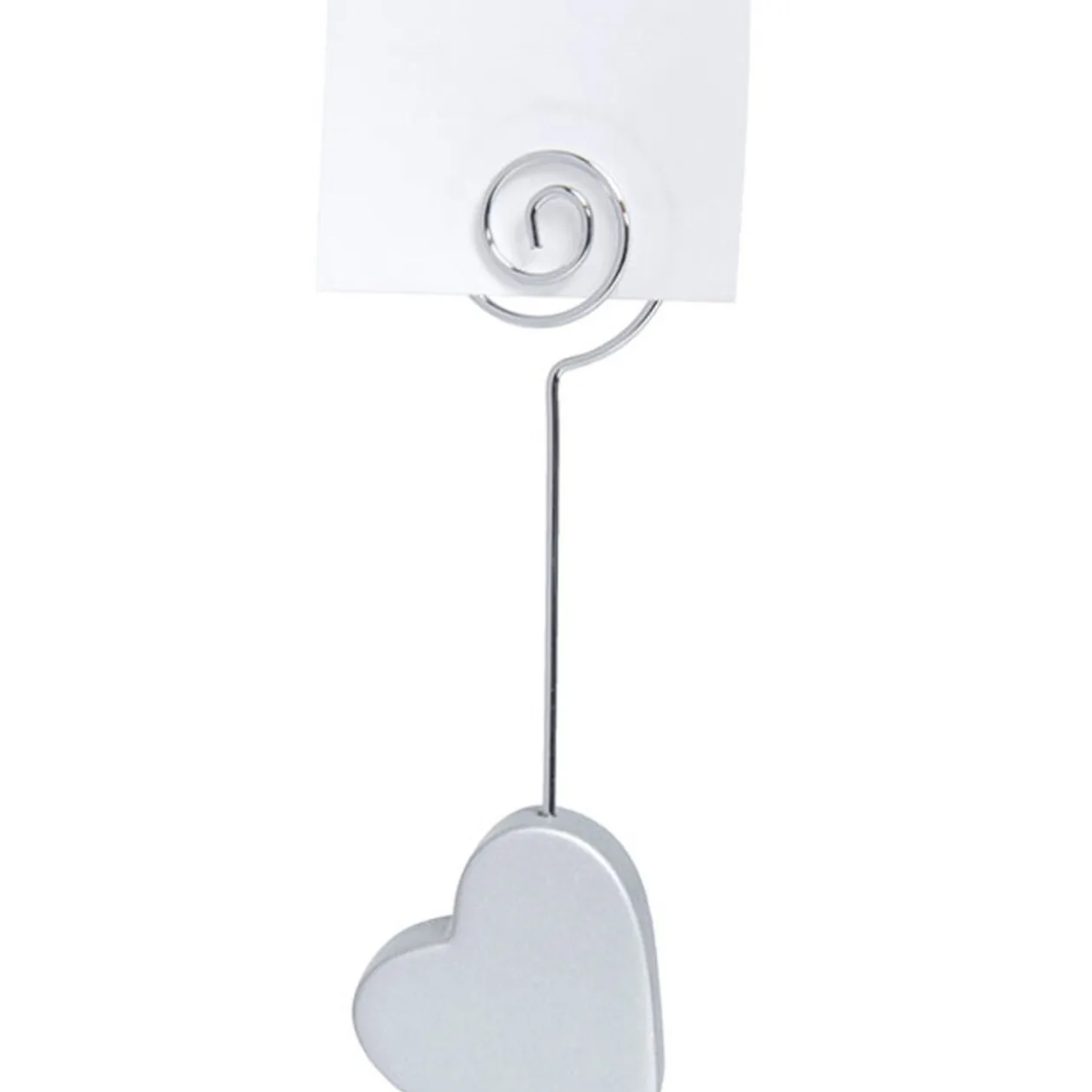 Marque place coeur argenté