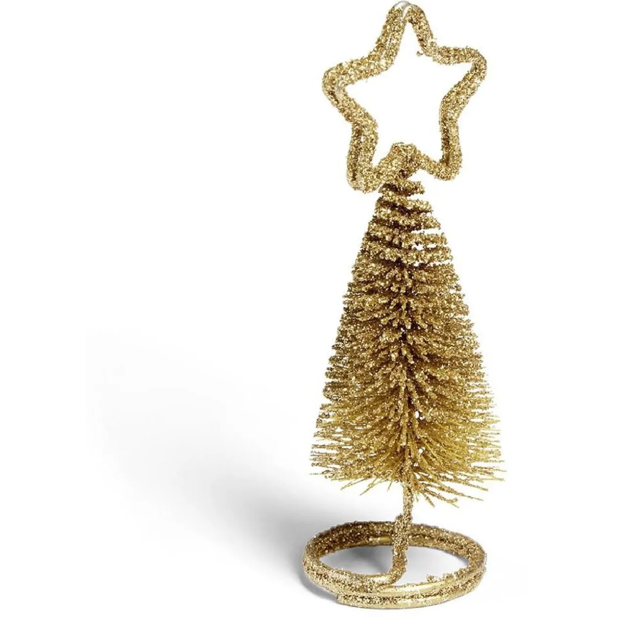 Marque place Noël sapin doré Ø4xH10,5cm
