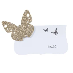 Marque place papillon doré x12