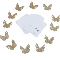 Marque place papillon doré x12
