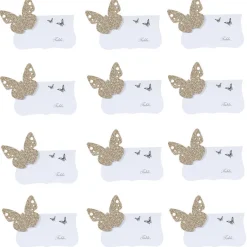 Marque place papillon doré x12