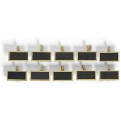Marque place pince bois avec ardoise x10