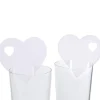 Marque verre coeur blanc x10