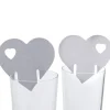 Marque verre coeur gris x10