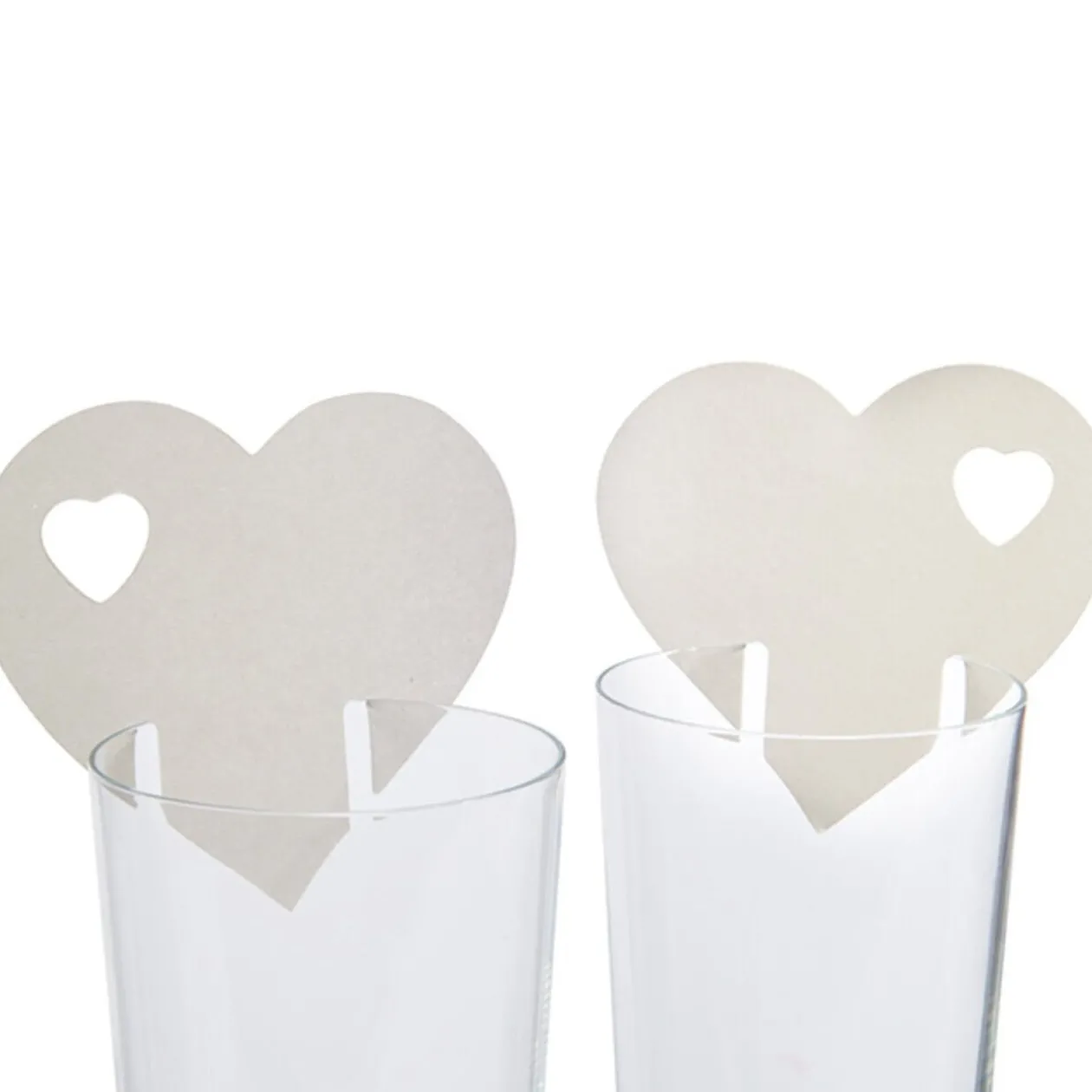 Marque verre coeur ivoire x10