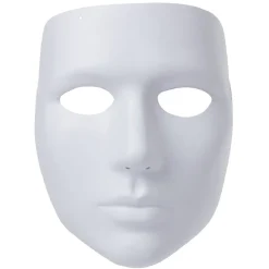 Masque adulte blanc plastique