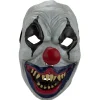 Masque adulte Halloween clown terrifiant gris