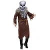 Masque adulte Halloween tête de mort grise