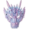 Masque enfant Halloween dragon violet