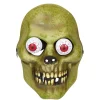 Masque enfant Halloween zombie vert yeux exorbités rouges