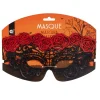 Masque loup rouge et noir adulte