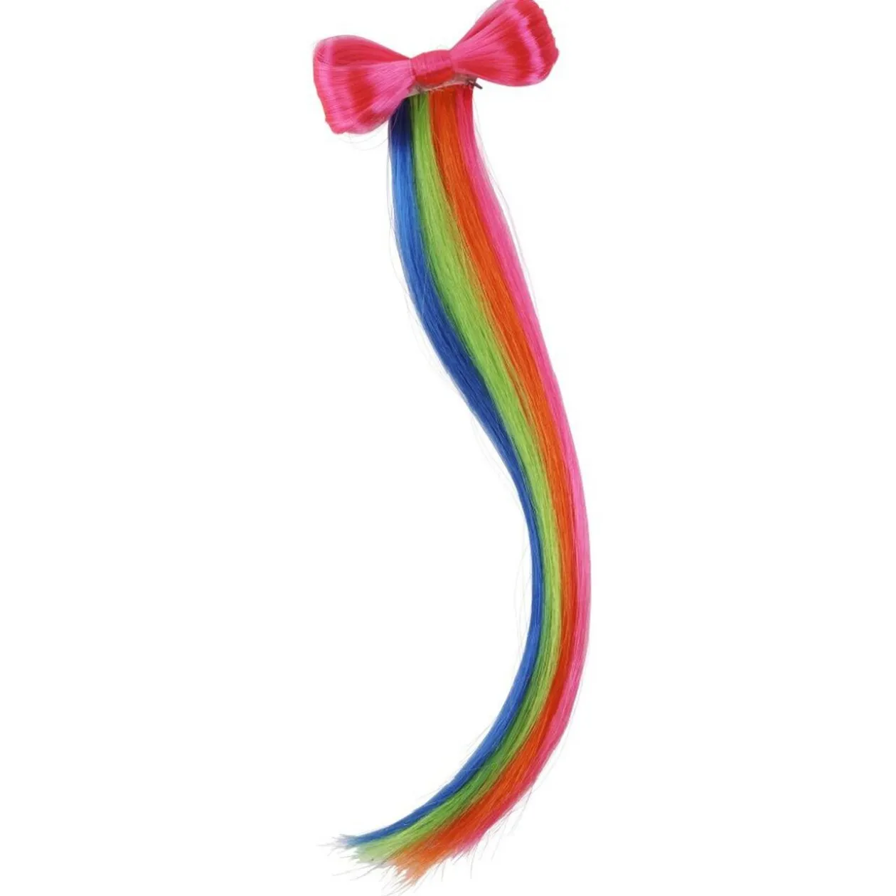 Méche de cheveux colorée + noeud en polyester