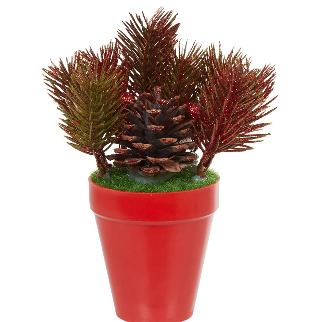 Mini arbre en pot rouge