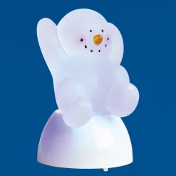 Mini bonhomme de neige Noël lumineux à poser h.5,5 cm