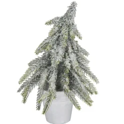 Mini sapin déco de table vert enneigé