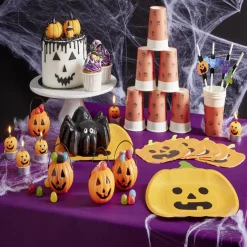 Mini seau à bonbon Halloween citrouille x6