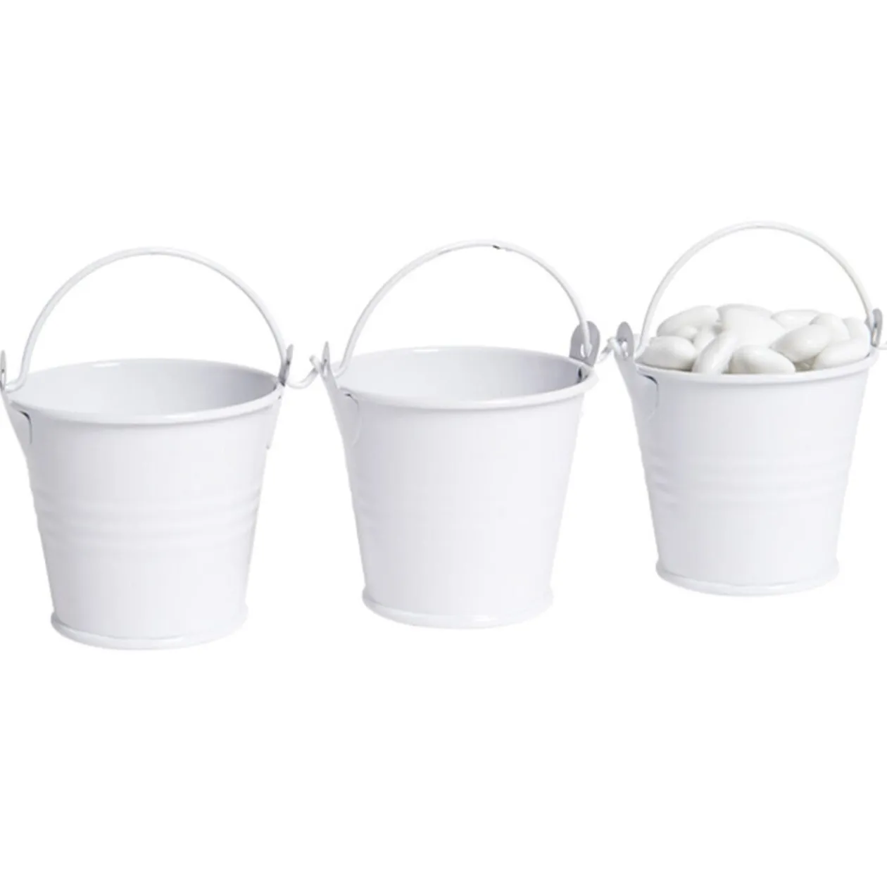 Mini seau blanc x3