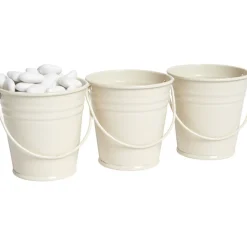 Mini seau ivoire x3