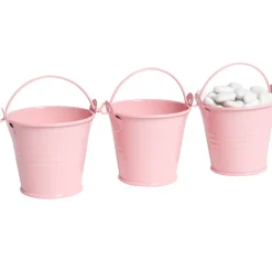 Mini seau rose x3