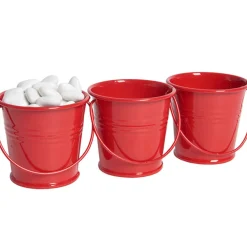 Mini seau rouge x3