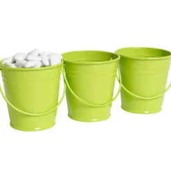 Mini seau vert anis x3