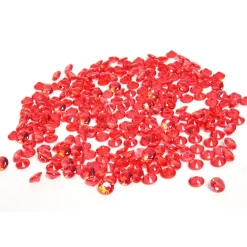 Minis diamants décoratifs rouges transparents