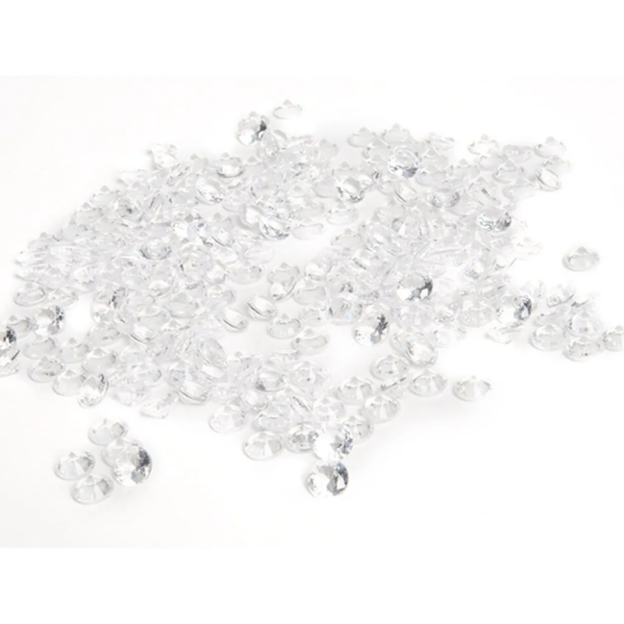 Minis diamants décoratifs blancs transparents