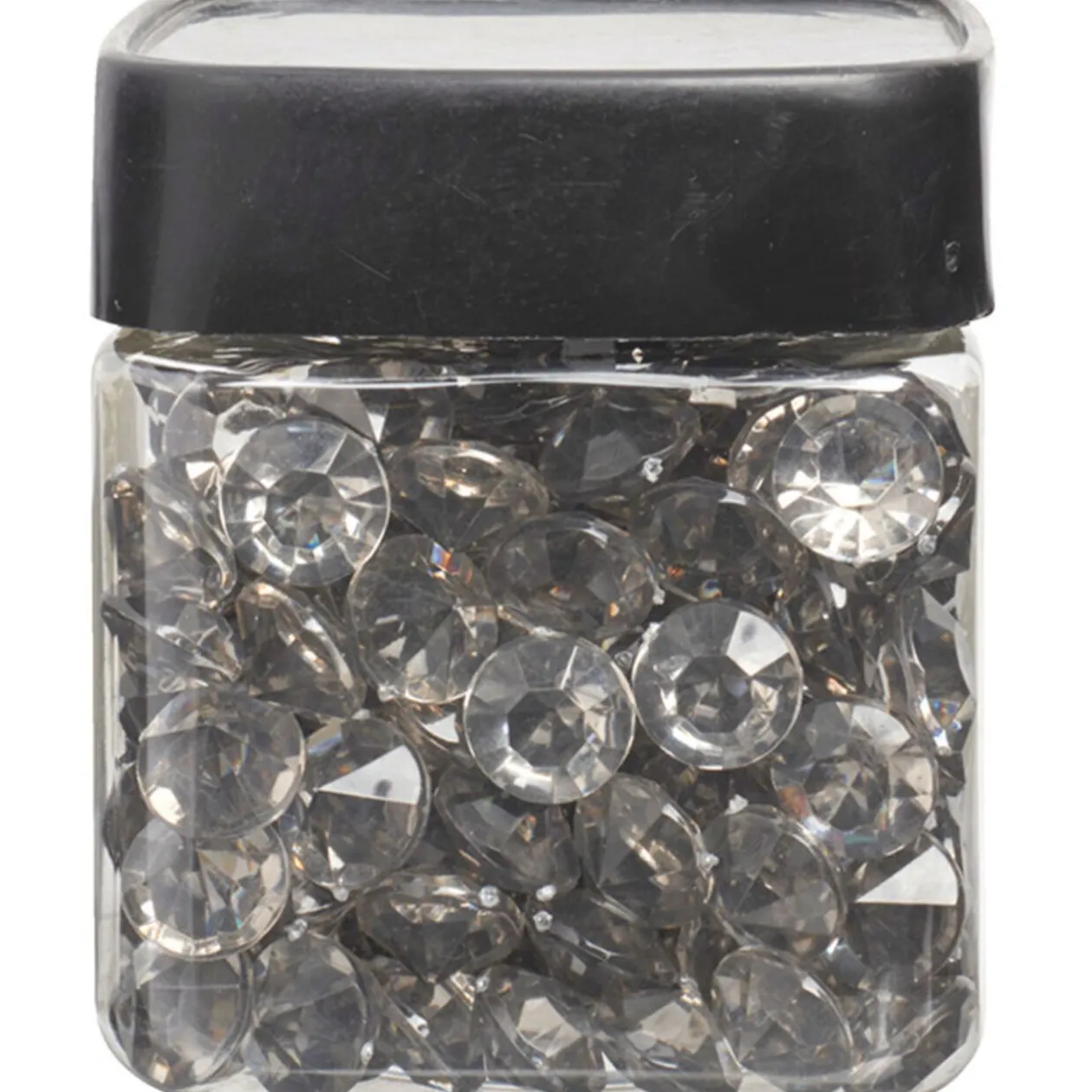 Minis diamants décoratifs argentés transparents