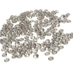 Minis diamants décoratifs argentés transparents