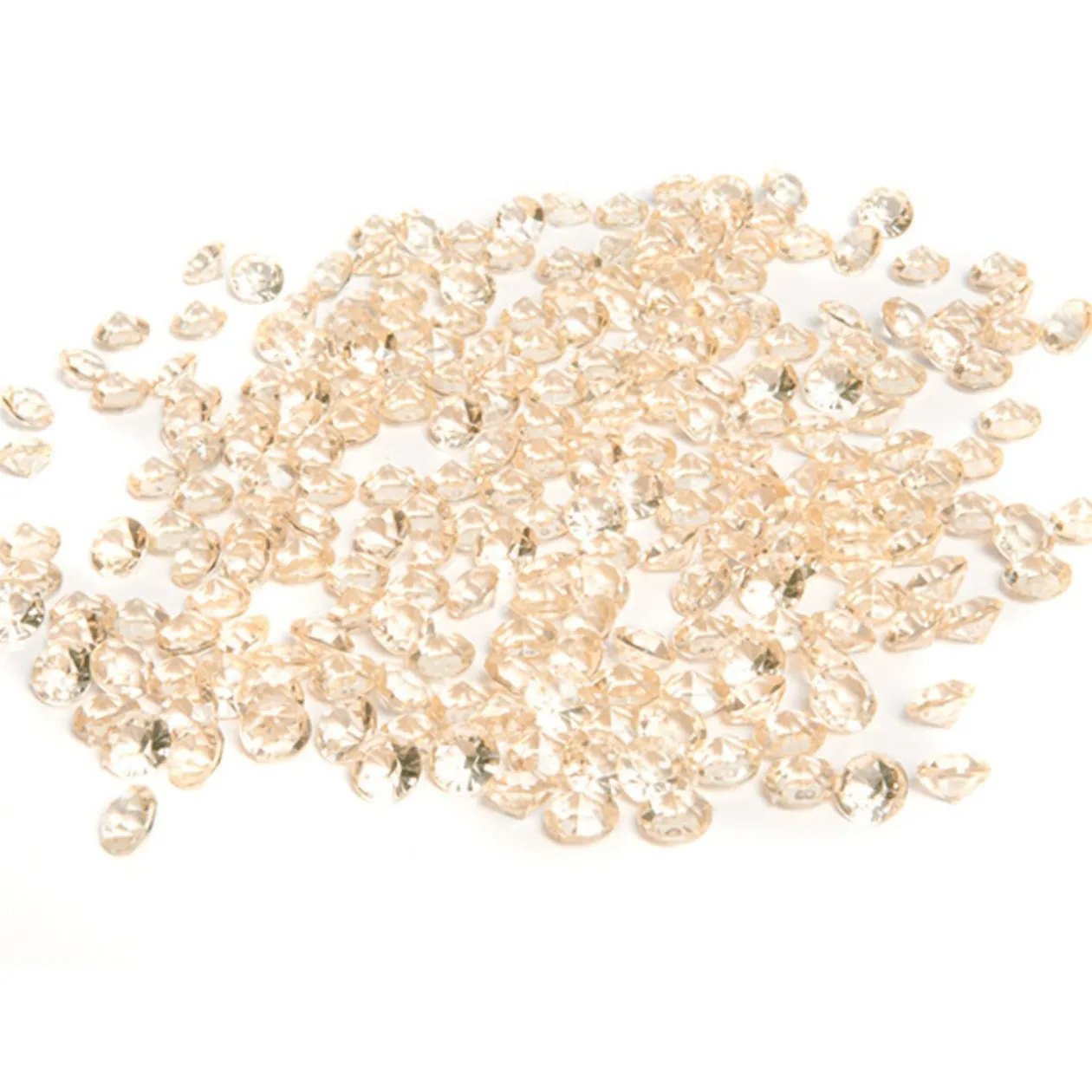 Minis diamants décoratifs ivoires transparents