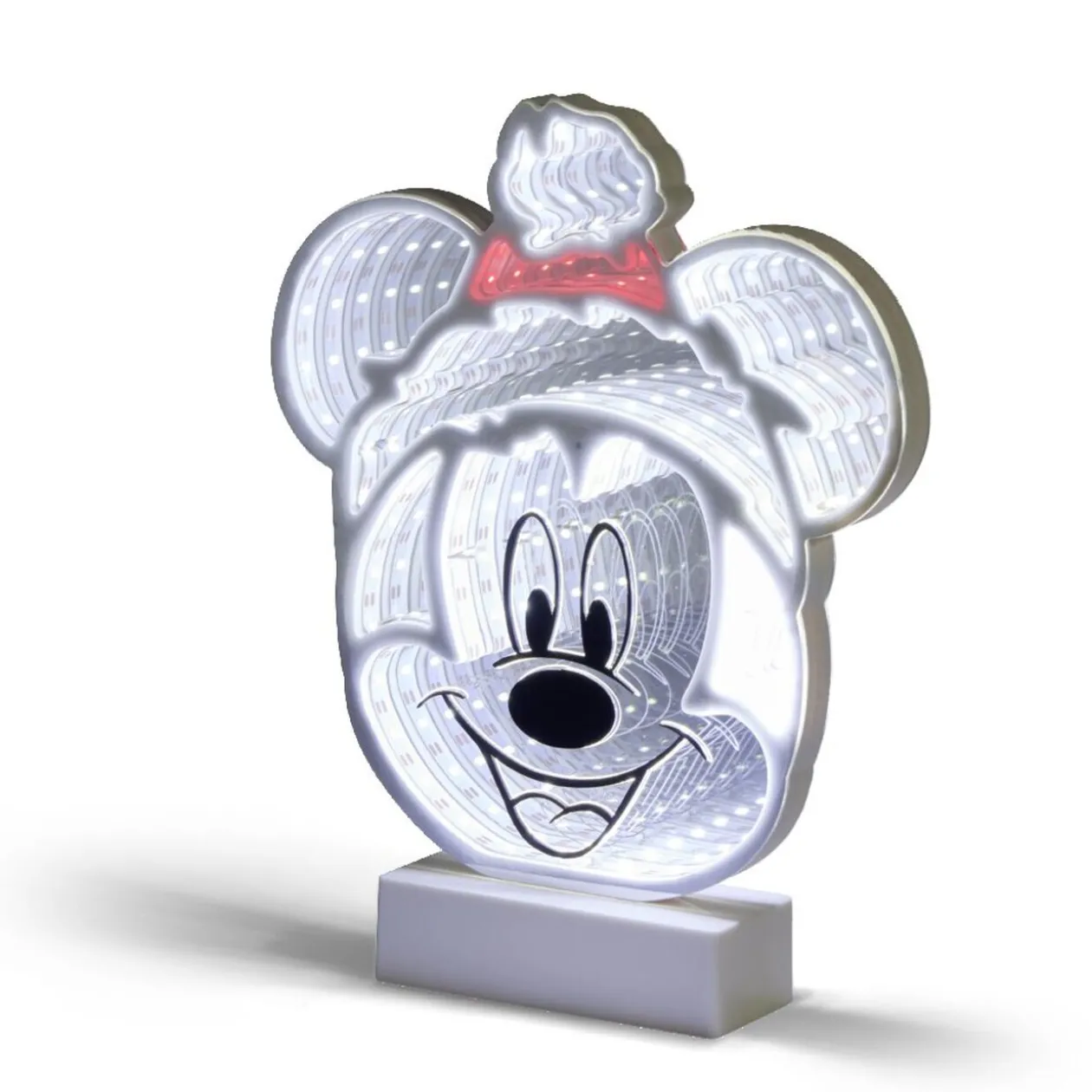 Miroir LED Disney Mickey effet infini à piles H25cm