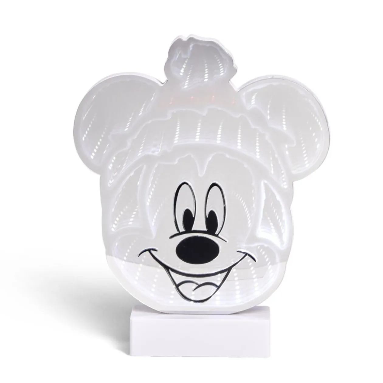 Miroir LED Disney Mickey effet infini à piles H25cm