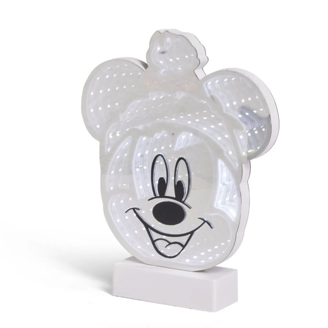 Miroir LED Disney Mickey effet infini à piles H25cm
