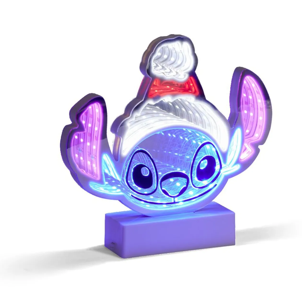Miroir LED Disney Stitch effet infini à piles H19cm