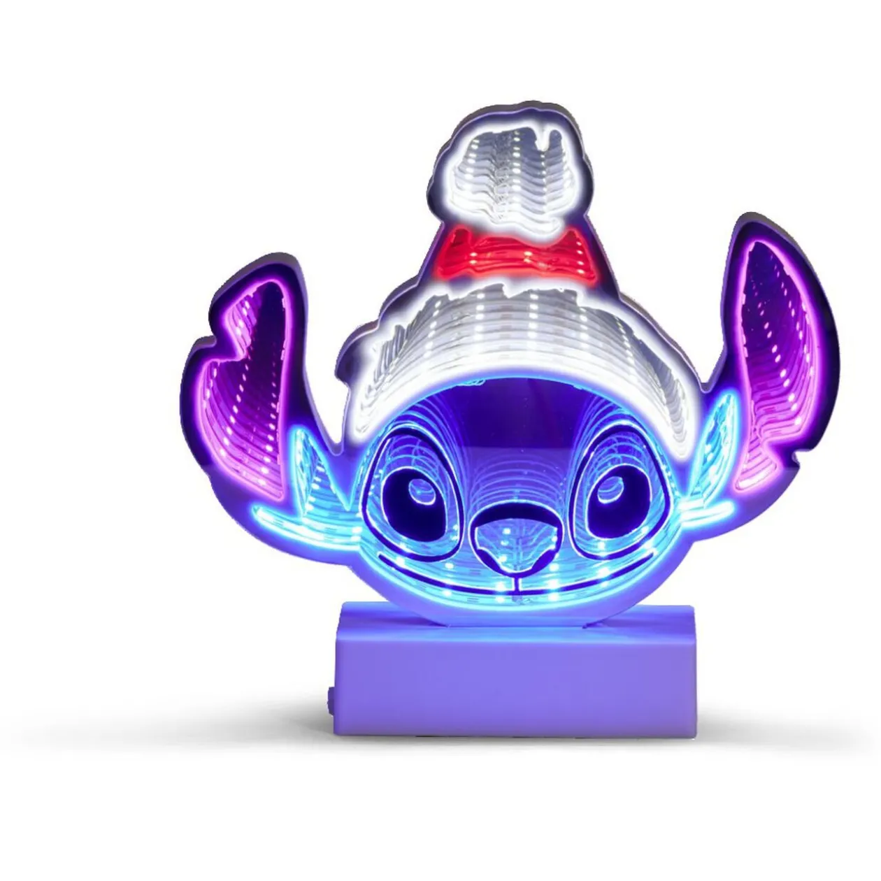 Miroir LED Disney Stitch effet infini à piles H19cm