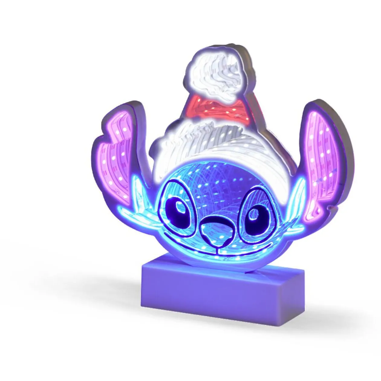 Miroir LED Disney Stitch effet infini à piles H19cm