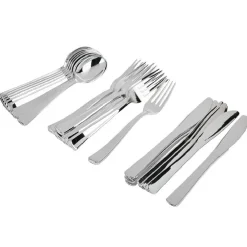 Ménagère effet métal 24 pièces