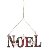 Mot Noël à suspendre en bois décoration vintage