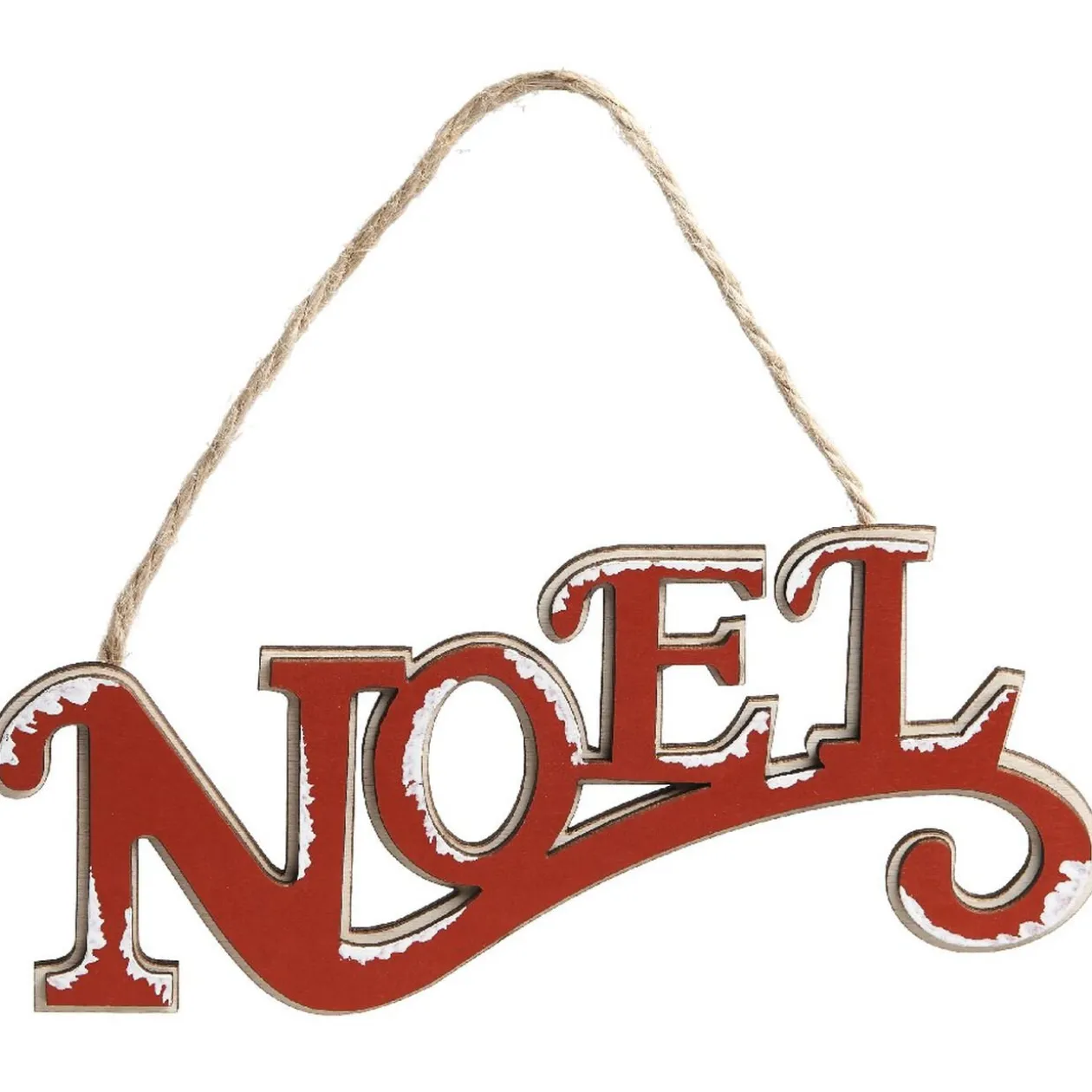 Mot Noël à suspendre mdf décoration traditionnel