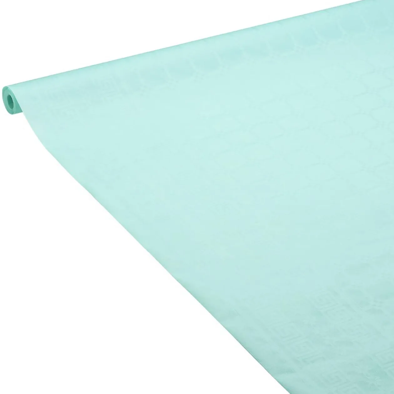 Nappe damassée bleu turquoise
