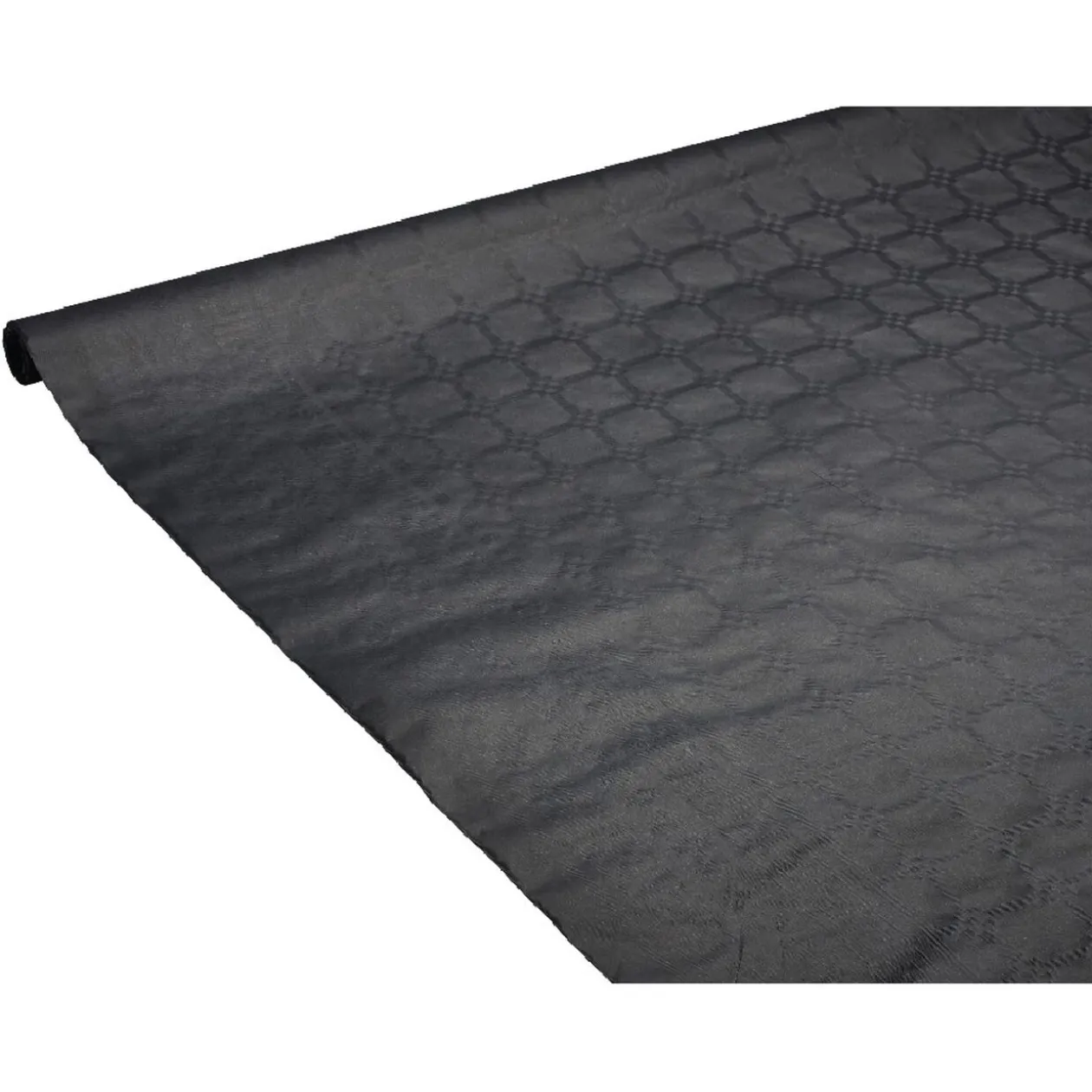 Nappe damassée noire en papier 6 m