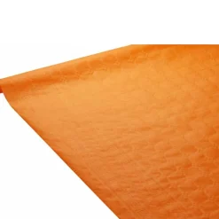 Nappe damassée orange en papier 6 m